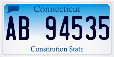 CT license plate AB94535