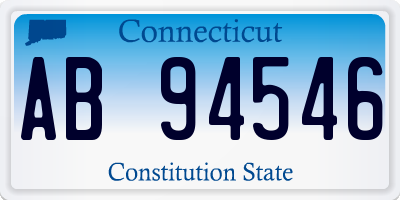 CT license plate AB94546