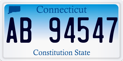 CT license plate AB94547