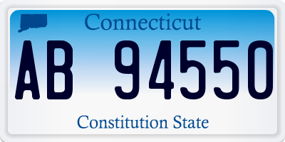 CT license plate AB94550