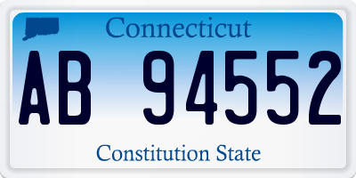 CT license plate AB94552