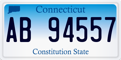CT license plate AB94557