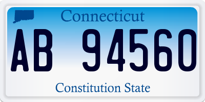 CT license plate AB94560