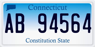 CT license plate AB94564