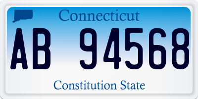 CT license plate AB94568