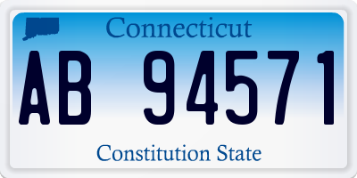 CT license plate AB94571