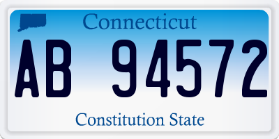CT license plate AB94572