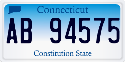 CT license plate AB94575