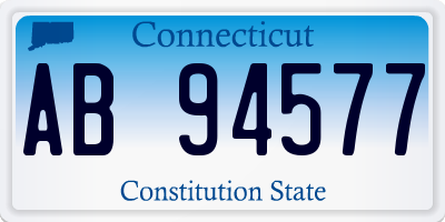 CT license plate AB94577