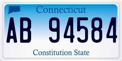 CT license plate AB94584