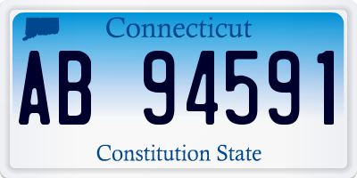 CT license plate AB94591