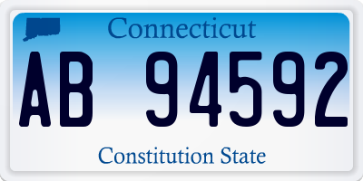 CT license plate AB94592
