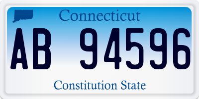CT license plate AB94596