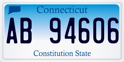 CT license plate AB94606