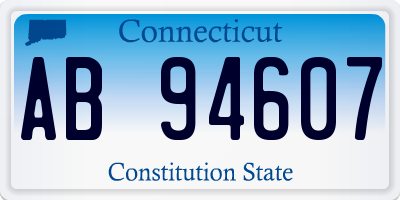 CT license plate AB94607