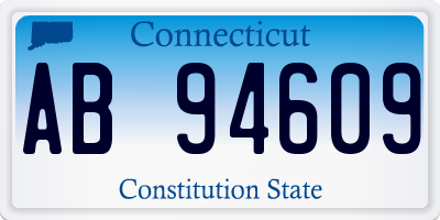 CT license plate AB94609