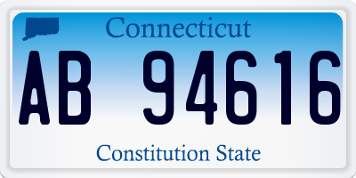 CT license plate AB94616