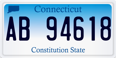 CT license plate AB94618