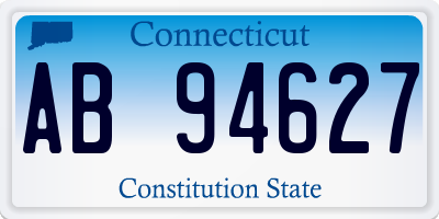 CT license plate AB94627