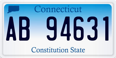 CT license plate AB94631