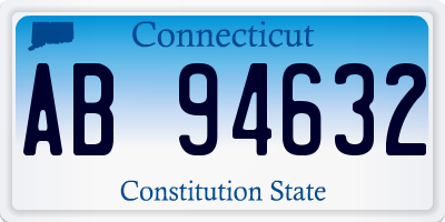 CT license plate AB94632
