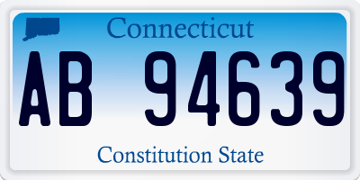 CT license plate AB94639