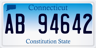 CT license plate AB94642