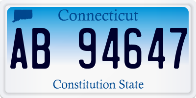 CT license plate AB94647