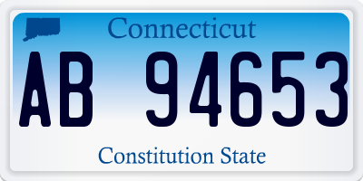 CT license plate AB94653
