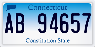 CT license plate AB94657