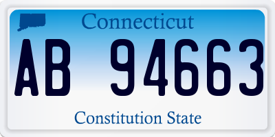 CT license plate AB94663