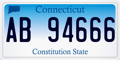 CT license plate AB94666