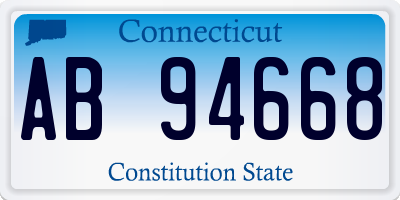 CT license plate AB94668
