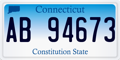 CT license plate AB94673