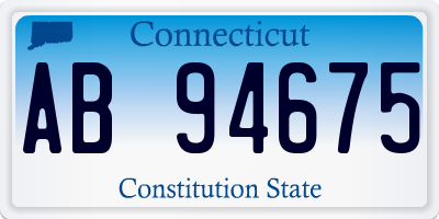 CT license plate AB94675