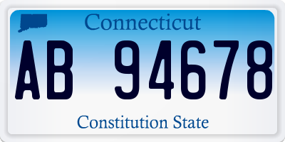 CT license plate AB94678