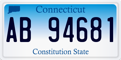 CT license plate AB94681