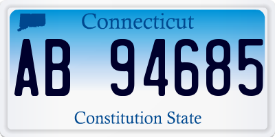 CT license plate AB94685