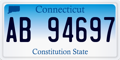 CT license plate AB94697