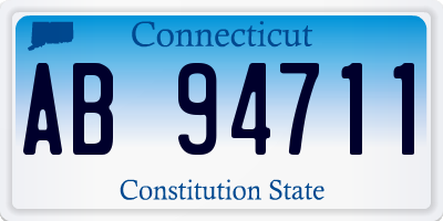 CT license plate AB94711