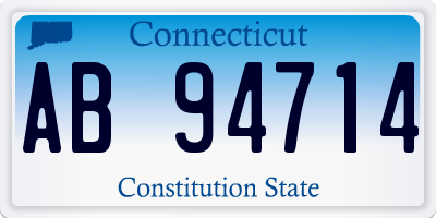 CT license plate AB94714