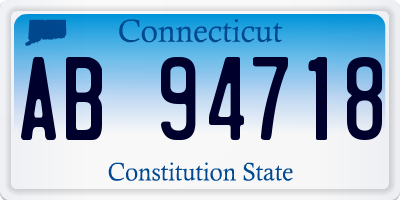 CT license plate AB94718