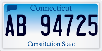 CT license plate AB94725