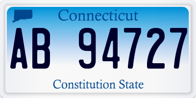 CT license plate AB94727