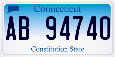 CT license plate AB94740