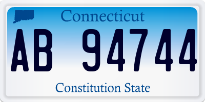 CT license plate AB94744