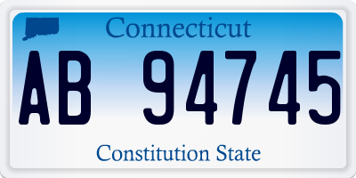 CT license plate AB94745