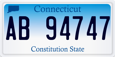 CT license plate AB94747