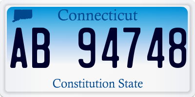 CT license plate AB94748