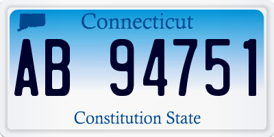 CT license plate AB94751